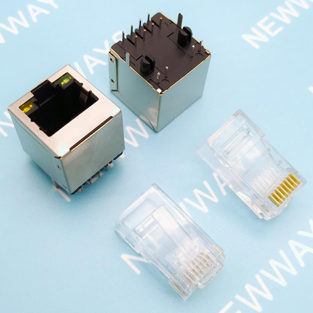 20 / Rj45 5224-8P8C 180  Ʈũ Femalsocket   ũŻ  8Pin  Ű